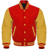 Varsity Letterman jacket with faux leather sleeves